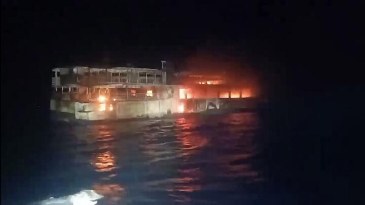 At least five people are dead and 87 remain unaccounted for after a ferry fire erupted near a tourist hotspot in the Philippine province of Palawan.