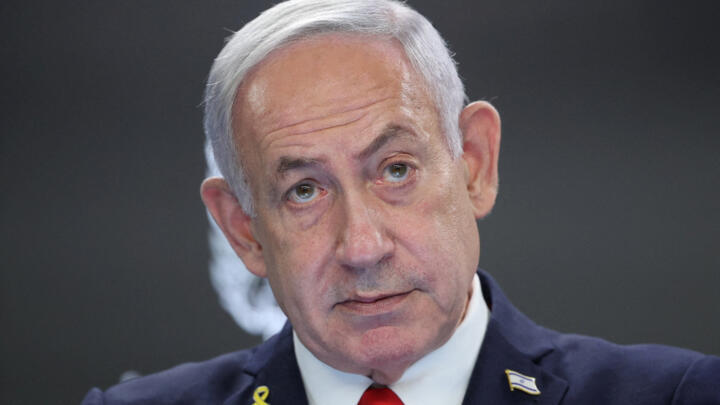 Israeli Prime Minister Benjamin Netanyahu speaks during a press conference at the Prime Minister's in Jerusalem, August 10, 2025. 