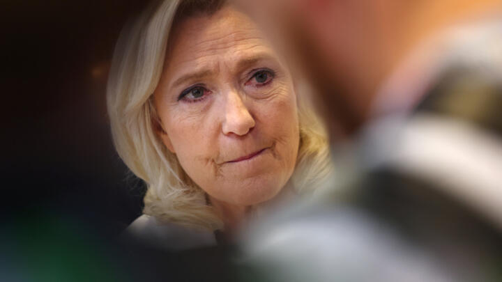 French far-right leader and member of parliament Marine Le Pen, (Rassemblement National - RN) attends a visit at the 10th edition of the VivaTech technology startups and innovation fair in Paris, France, June 19, 2026.