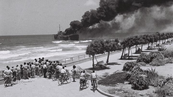 The Altalena was carrying weapons destined for right-wing Jewish militia Irgun.