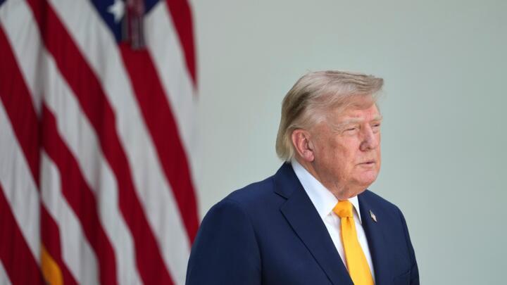 President Donald Trump listens during a back to school event in the Rose Garden of the White House, Monday, Aug. 24, 2026, in Washington.