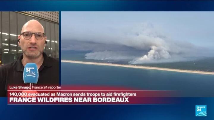 Unprecedented fires in France: Southwest France battles two wildfires