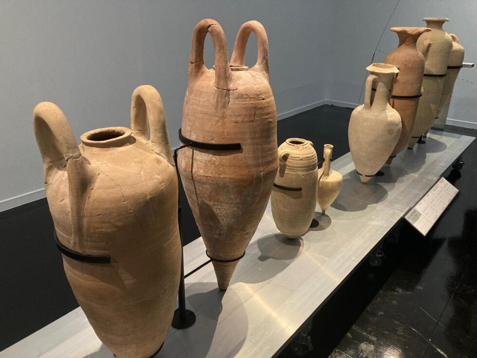 Amphoras such as these would transport wine from Gaza across the Mediterranean and beyond.