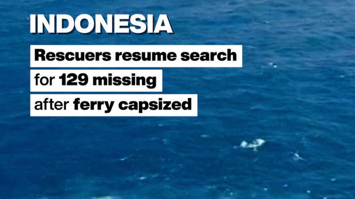 Rescuers resume search for 129 missing after ferry capsized
