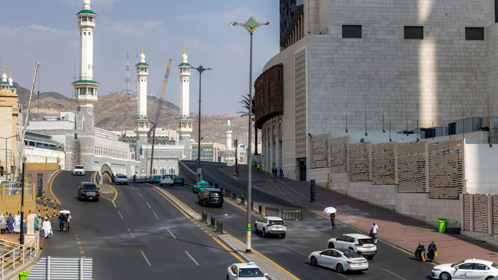Vehicles move along a main street in Saudi Arabia's holy city of Mecca on September 16, 2026