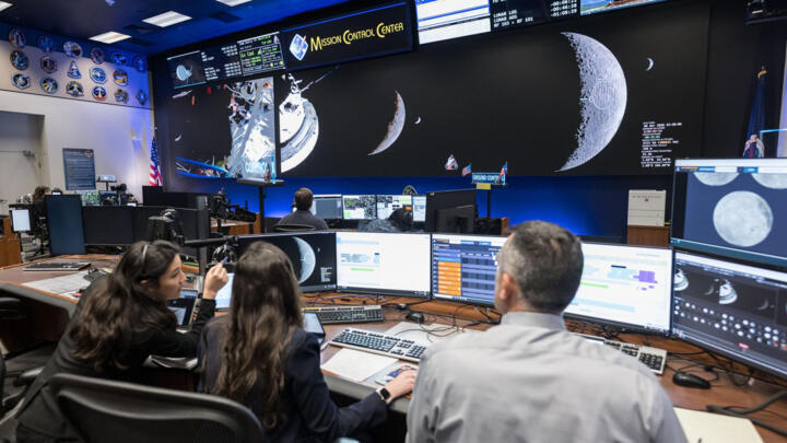 Mission Control Centre at NASA’s Johnson Space Centre.