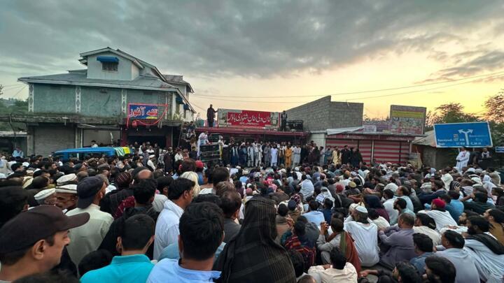 This photograph posted on Facebook on August 22, 2026 shows a sit-in in Rawalakot, Pakistan-administered Kashmir.