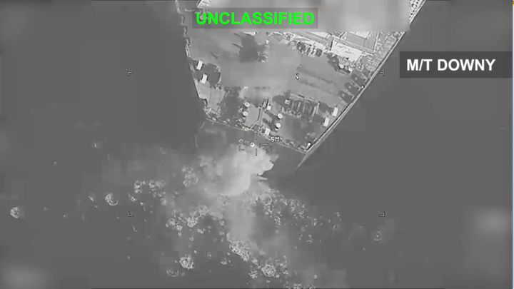 A screenshot of a video published by the US Central Command on X on September 5