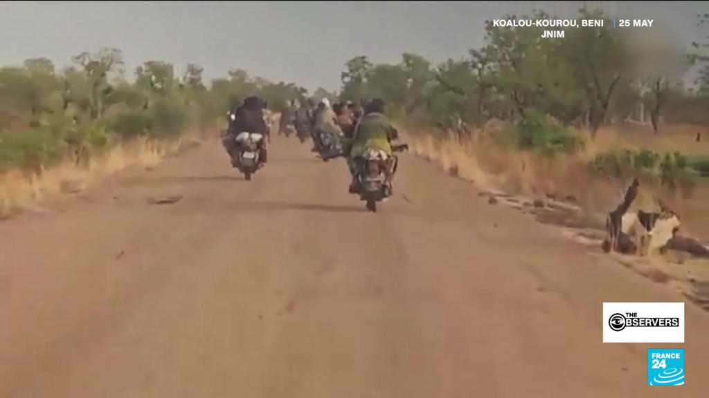 Cover image: JNIM jihadists in Benin in May 2026.